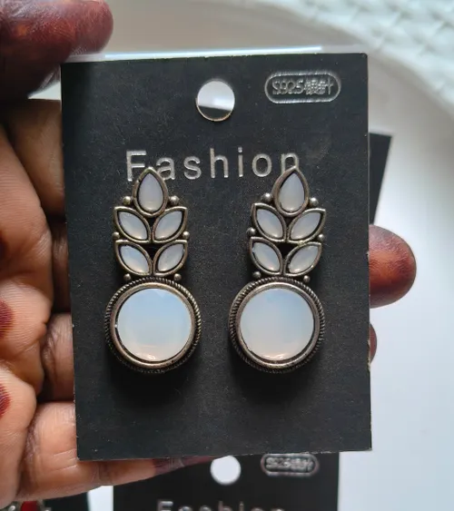 German Silver Stud Drop
